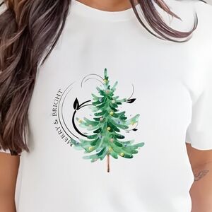 Womens CHRISTMAS TREE T-Shirt.